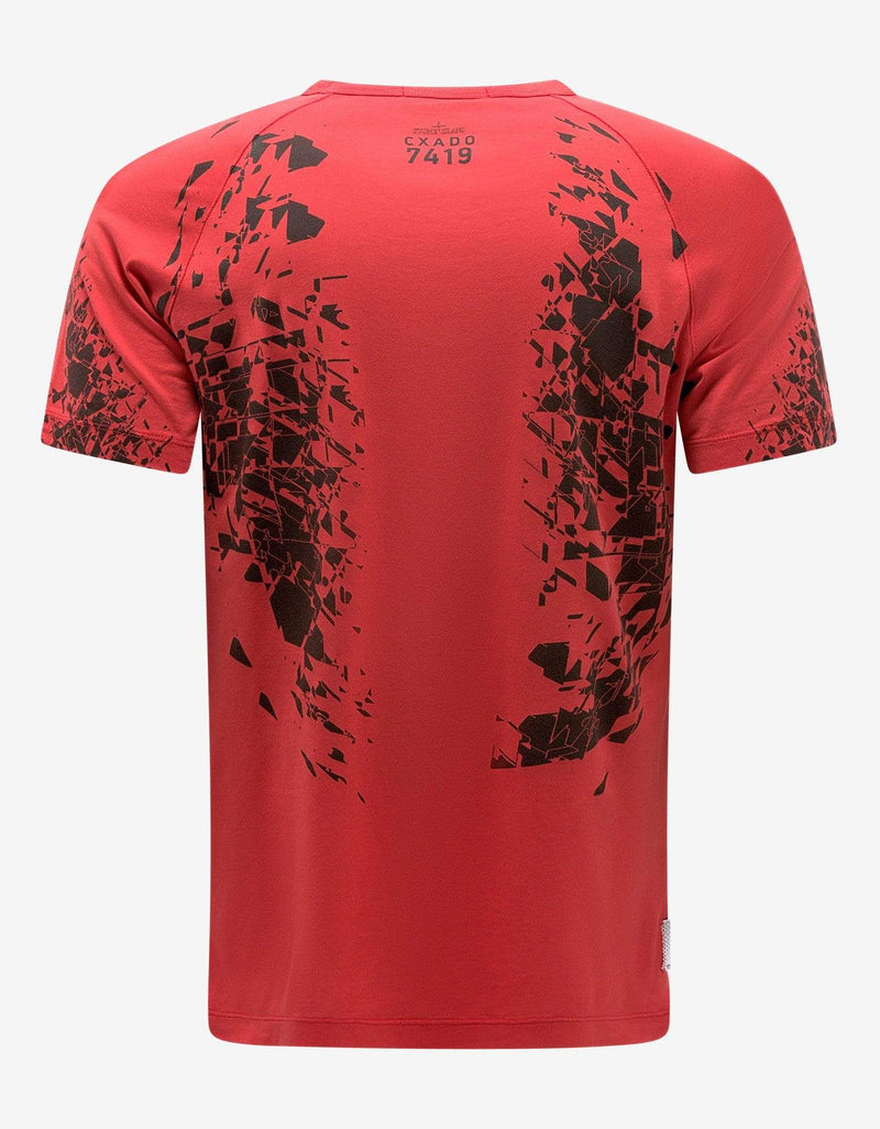 Stone Island Shadow Project Stone Island Shadow Project Red Geometric Graphic T-Shirt