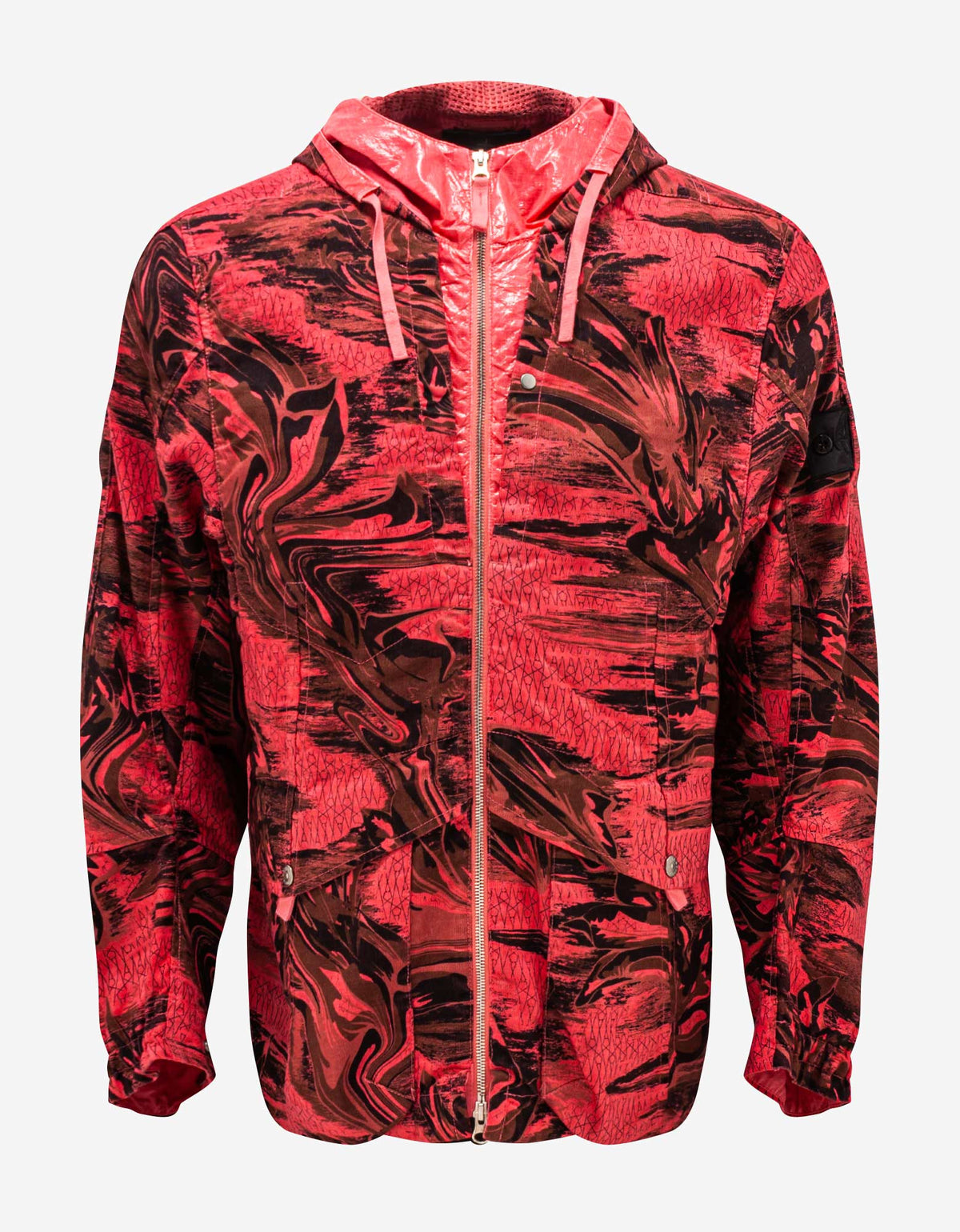 Stone Island Shadow Project Stone Island Shadow Project Red Printed Linen Cordura-TC Jacket