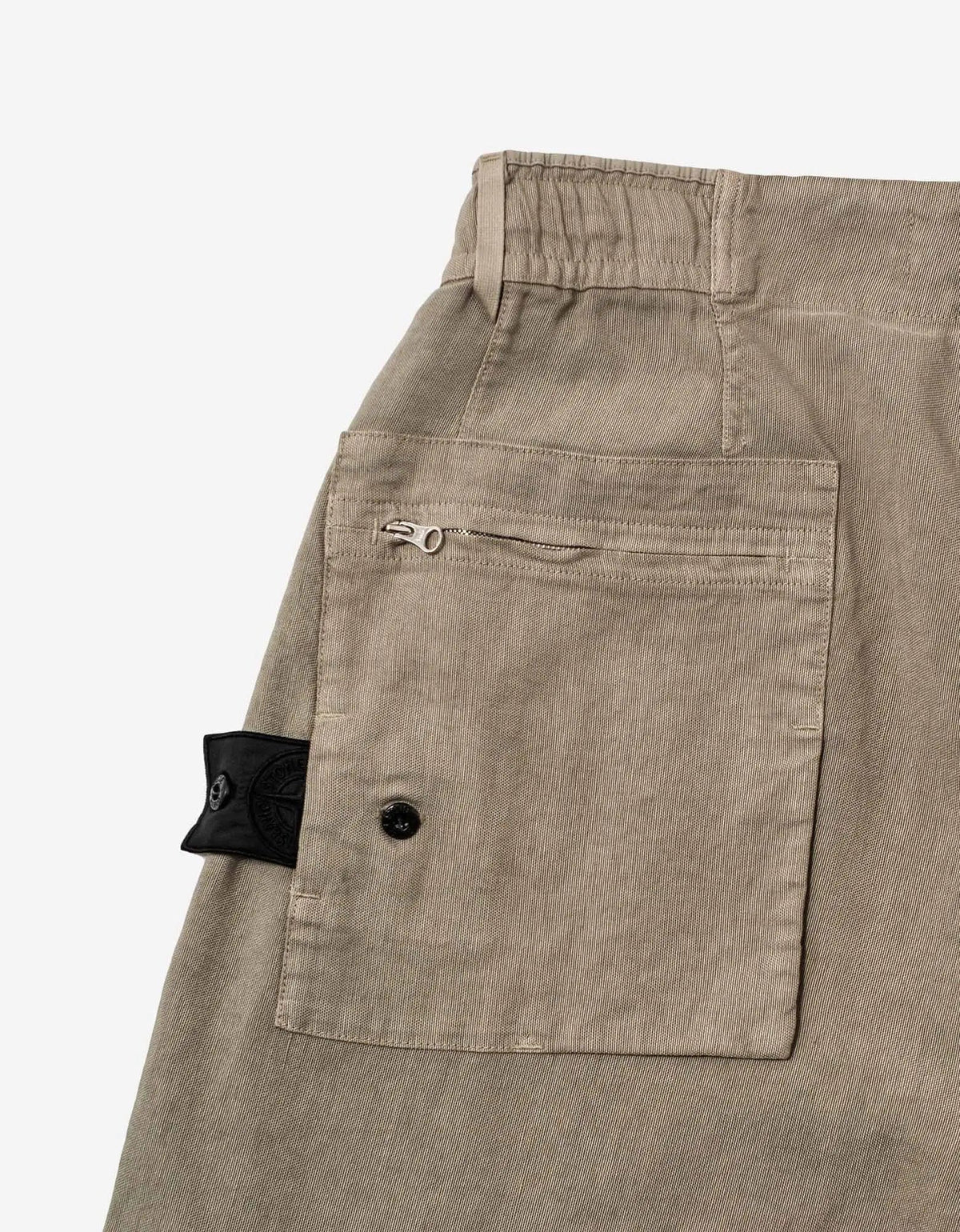 Stone Island Shadow Project Stone Island Shadow Project Sand Linen-Blend Cropped Trousers