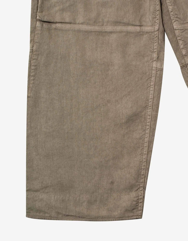 Stone Island Shadow Project Stone Island Shadow Project Sand Linen-Blend Cropped Trousers