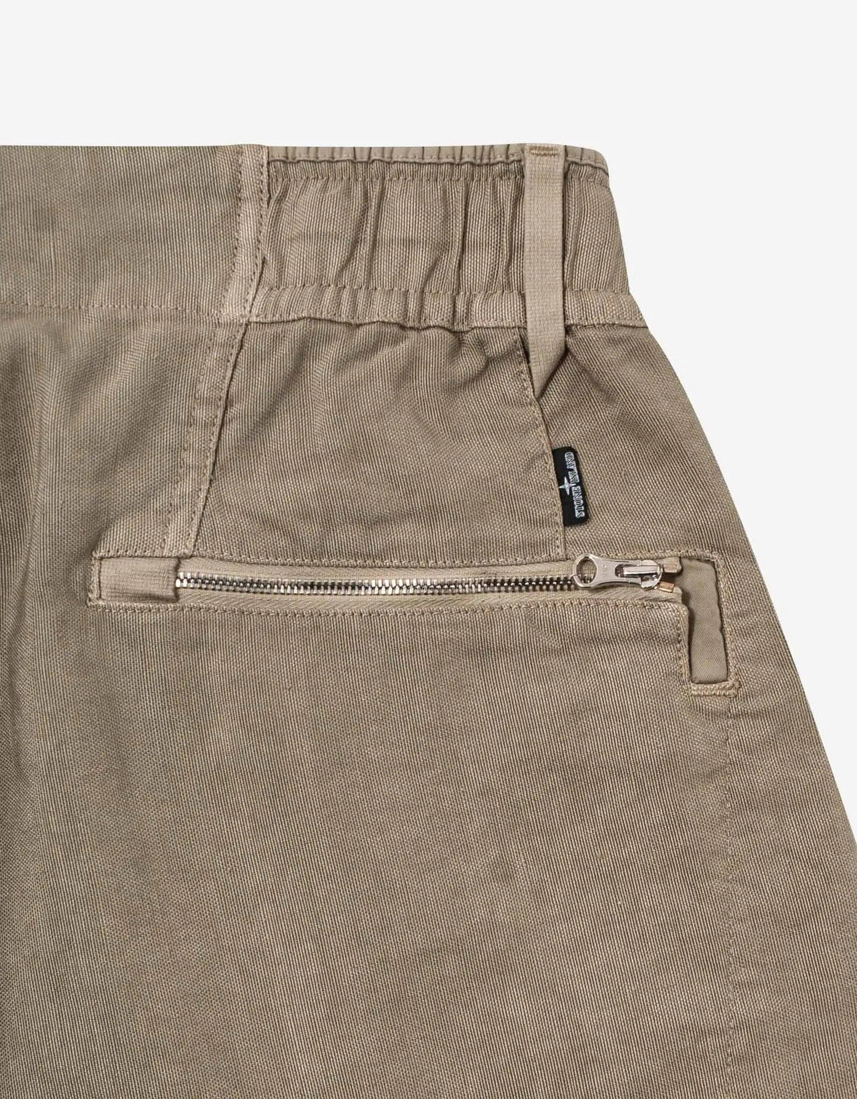 Stone Island Shadow Project Stone Island Shadow Project Sand Linen-Blend Cropped Trousers