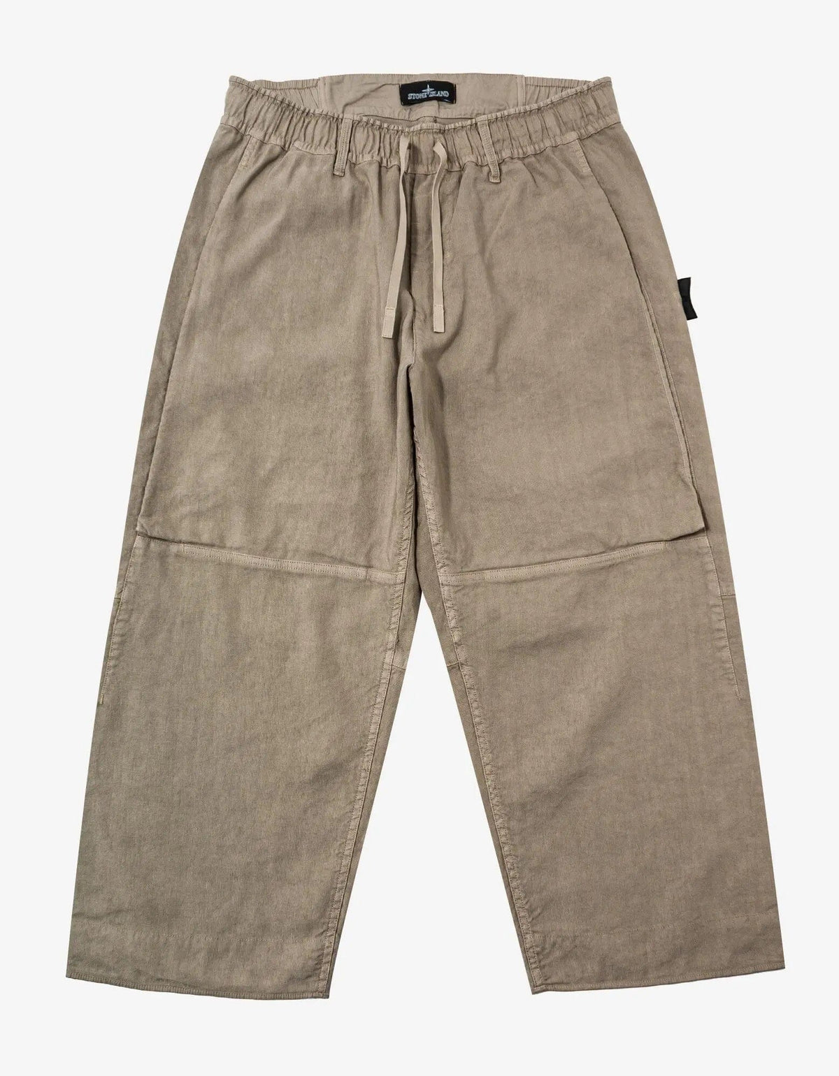 Stone Island Shadow Project Stone Island Shadow Project Sand Linen-Blend Cropped Trousers
