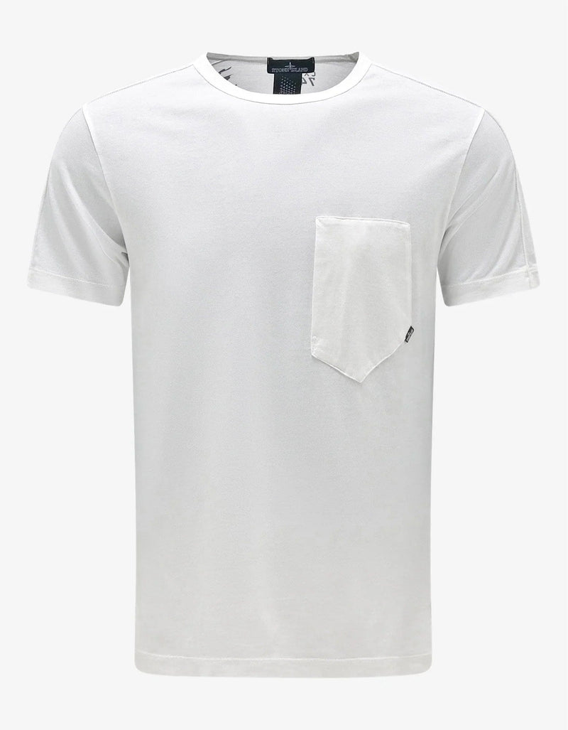 Stone Island Shadow Project Stone Island Shadow Project White Geometric Graphic T-Shirt