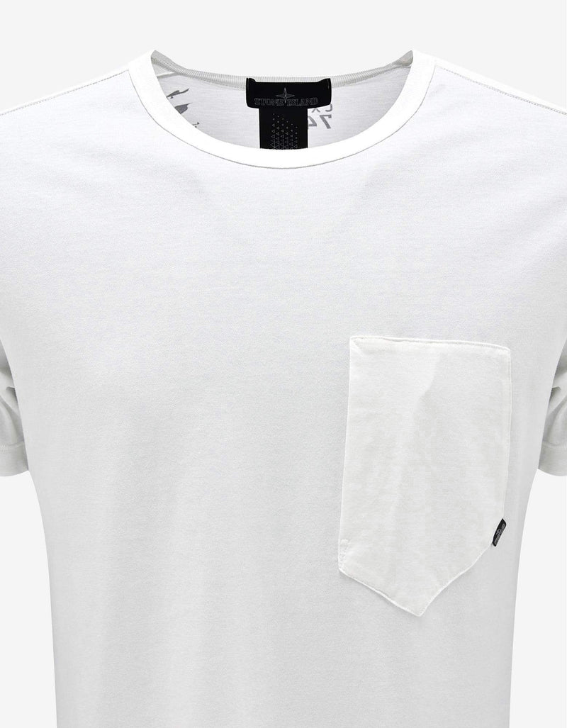 Stone Island Shadow Project Stone Island Shadow Project White Geometric Graphic T-Shirt