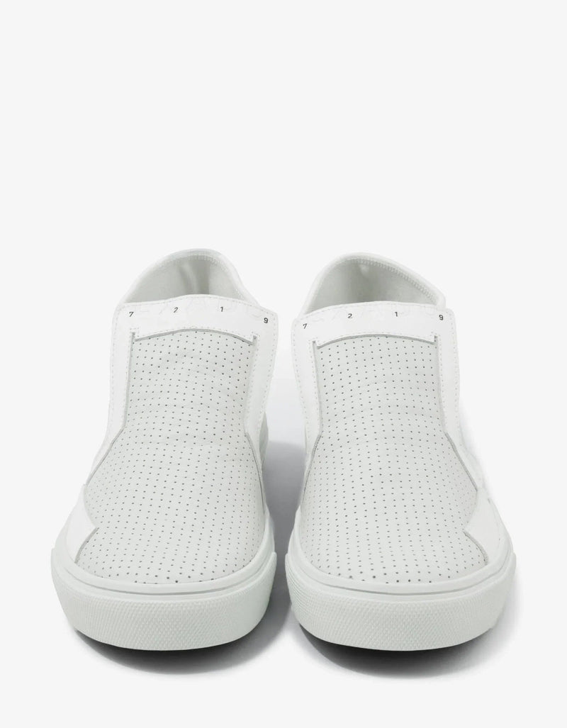 Stone Island Shadow Project Stone Island Shadow Project White Leather Slip-On Trainers