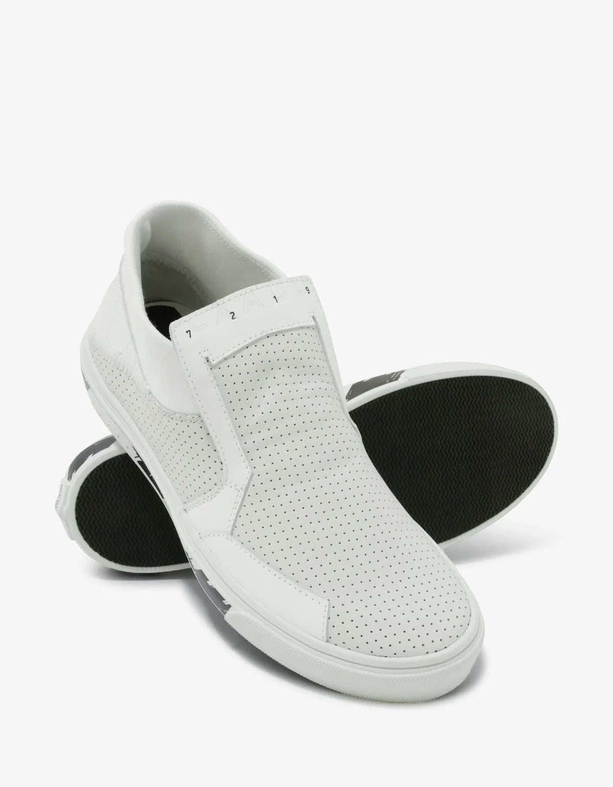 Stone Island Shadow Project Stone Island Shadow Project White Leather Slip-On Trainers