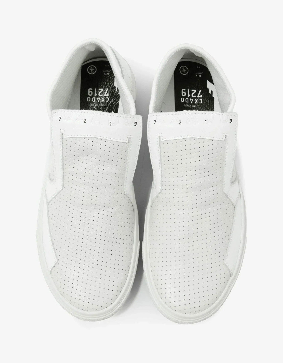 Stone Island Shadow Project Stone Island Shadow Project White Leather Slip-On Trainers