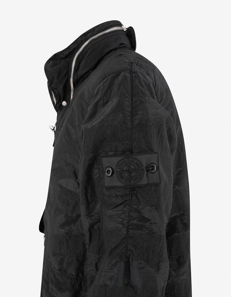 Stone Island Shadow Project Striped Nylon Metal Black Parka