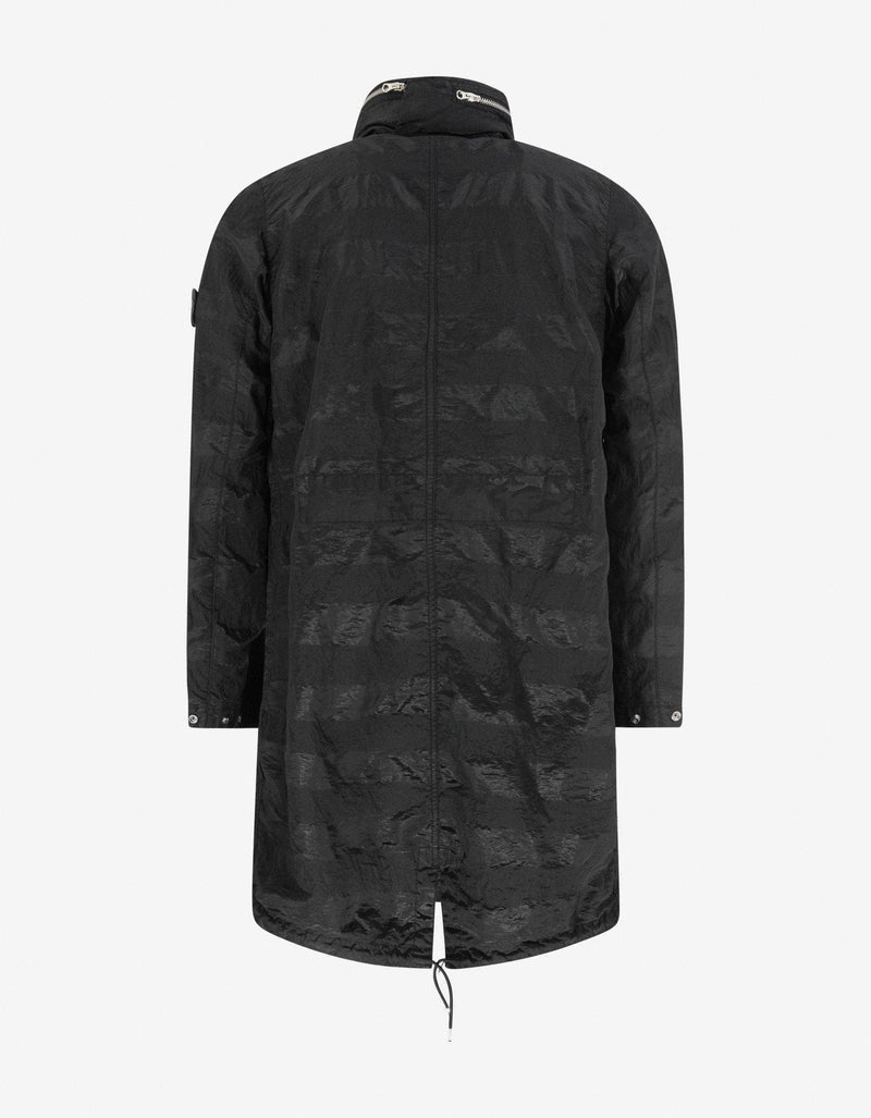 Stone Island Shadow Project Striped Nylon Metal Black Parka