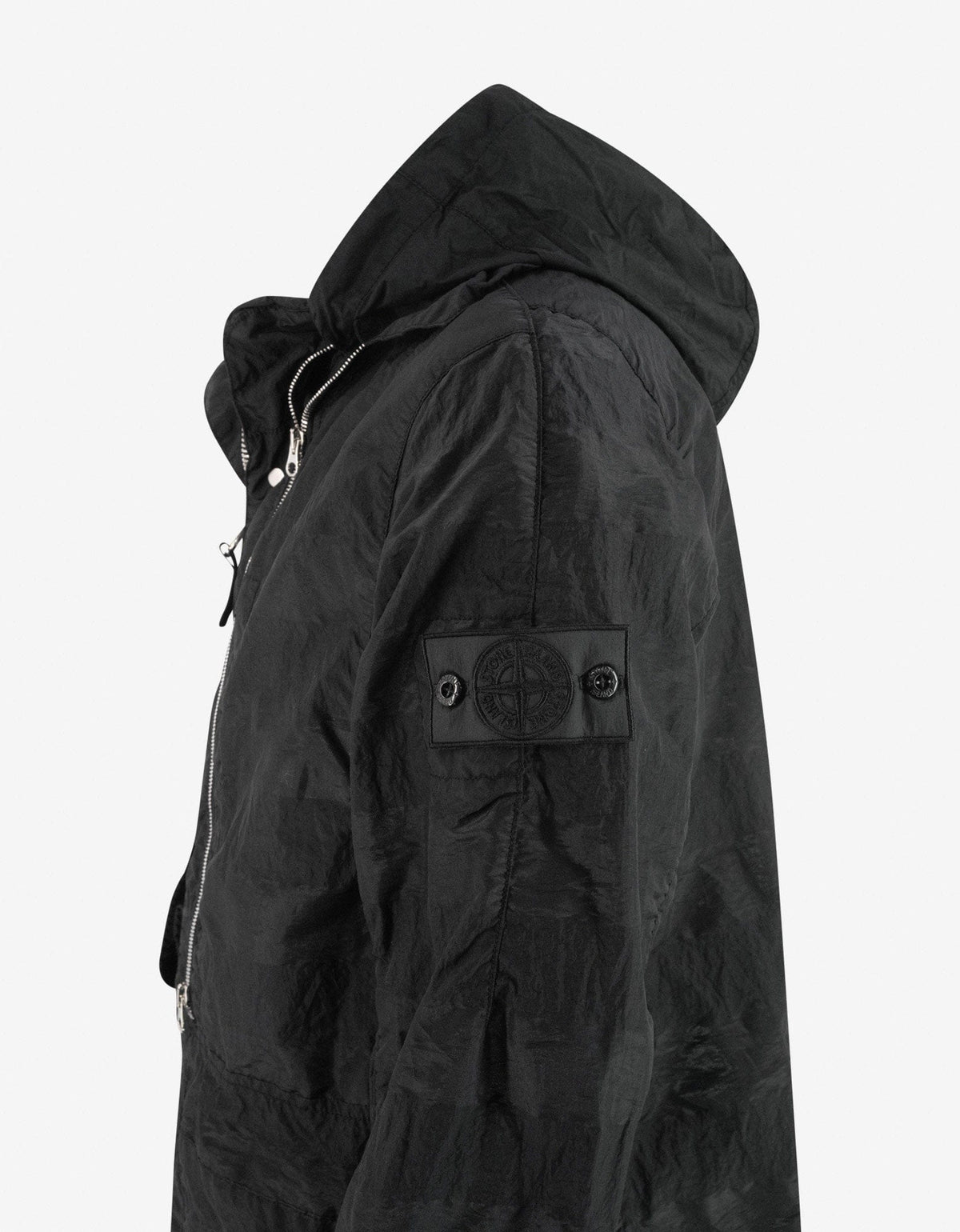 Stone Island Shadow Project Striped Nylon Metal Black Parka