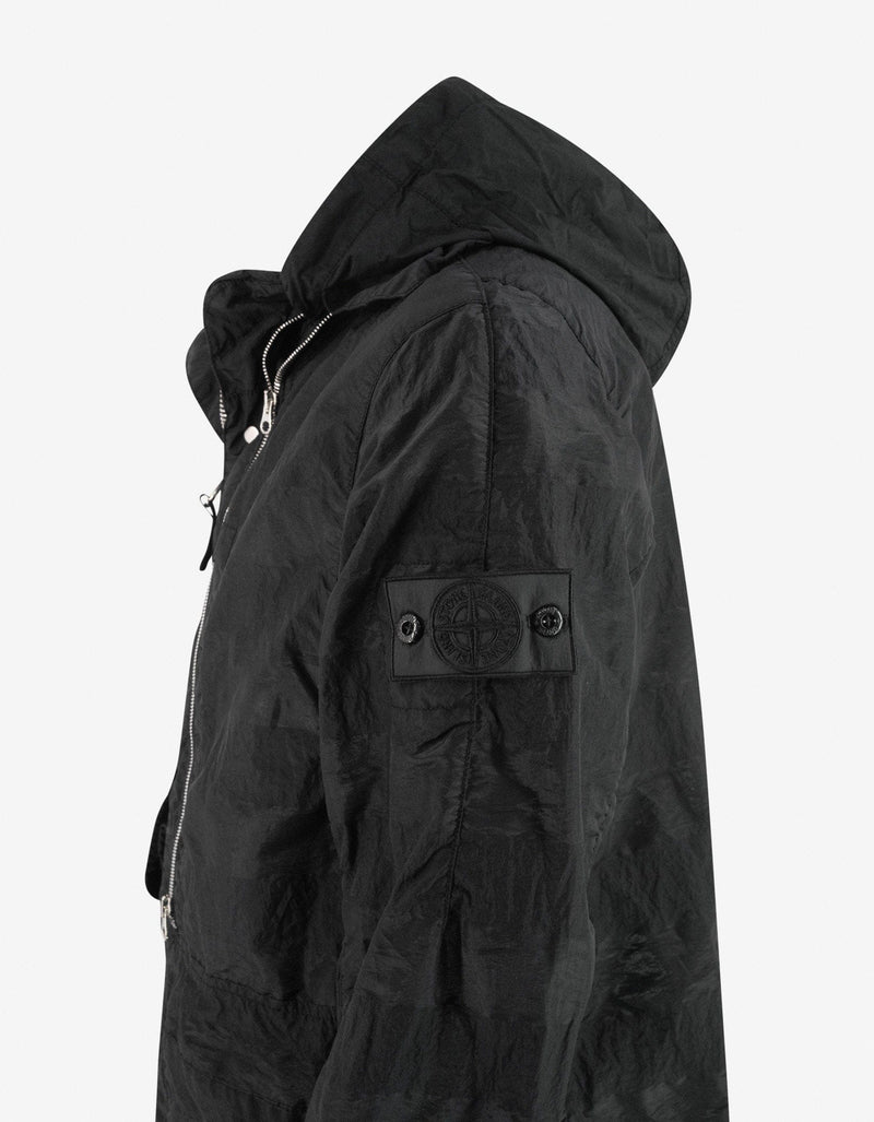 Stone Island Shadow Project Striped Nylon Metal Black Parka