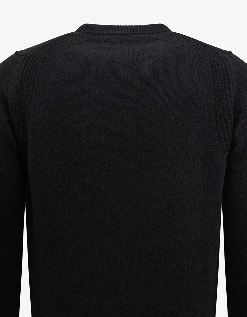 Stone Island Stone Island Black Compass Badge Wool Sweater