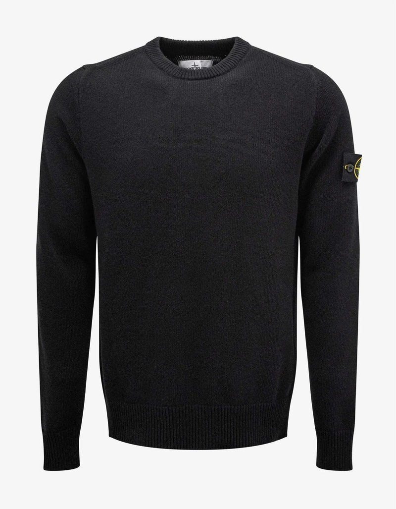 Stone Island Stone Island Black Compass Badge Wool Sweater