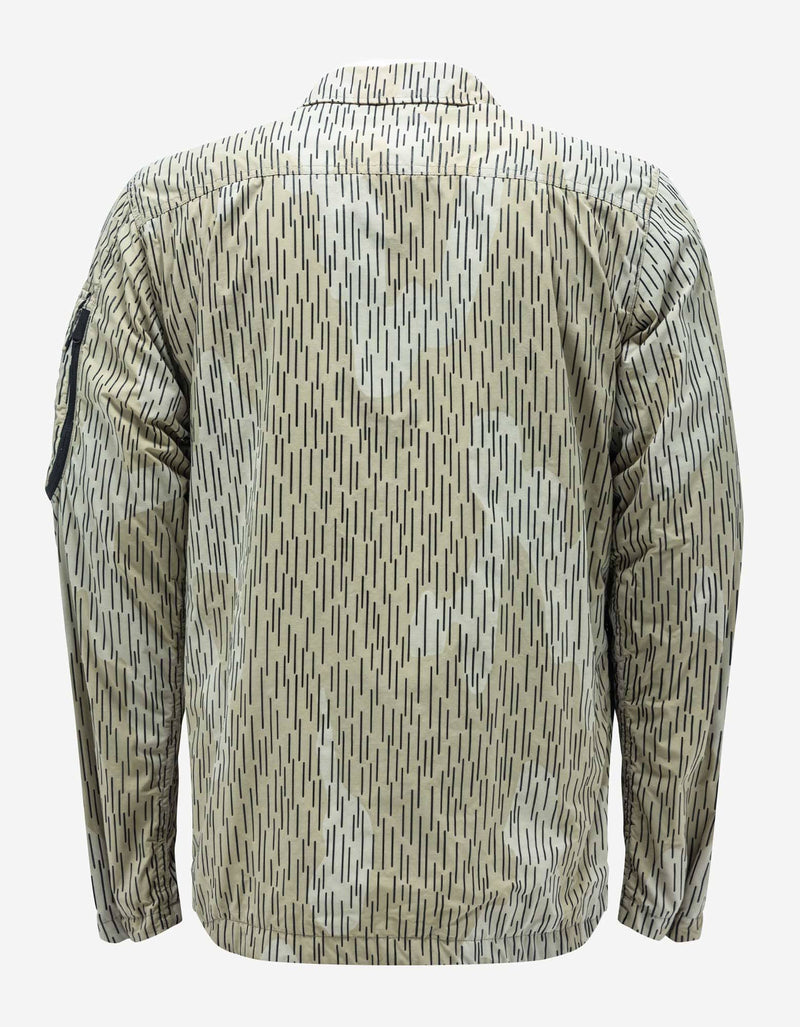 Stone Island Stone Island Ecru Naslan Light Rain Camo Print Overshirt
