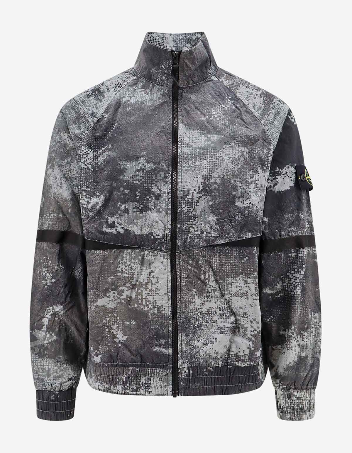 Stone Island Grey Camo Mesh Jacket S Grey