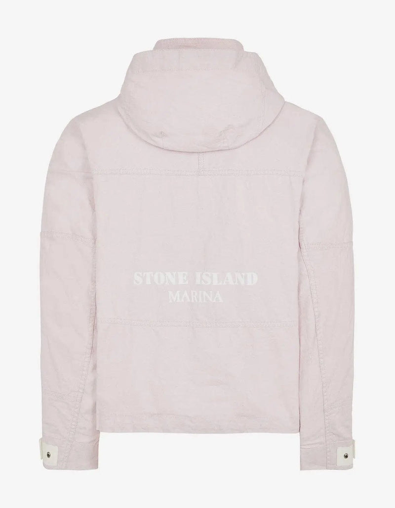 Stone Island Stone Island Pink Pleated Linen Hooded Blouson 8015418X1 V0080