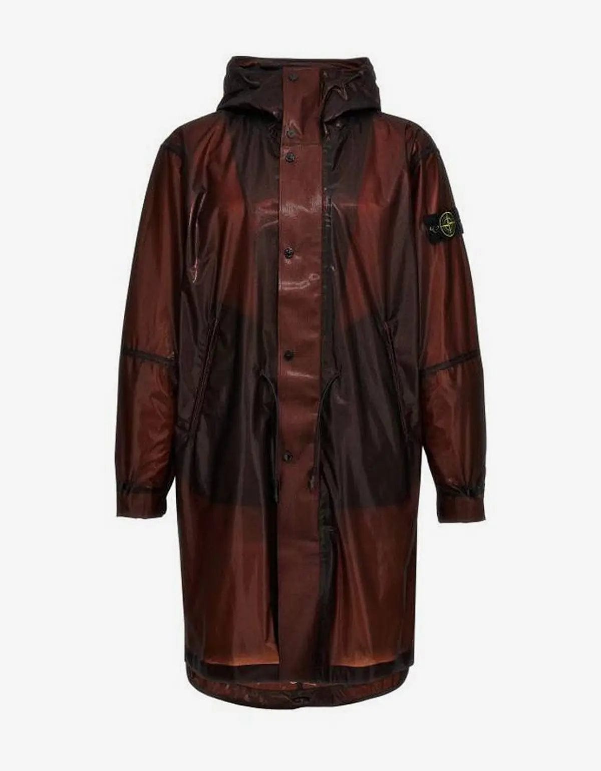 Stone Island Stone Island Red Metallic Run-Proof Nylon Parka