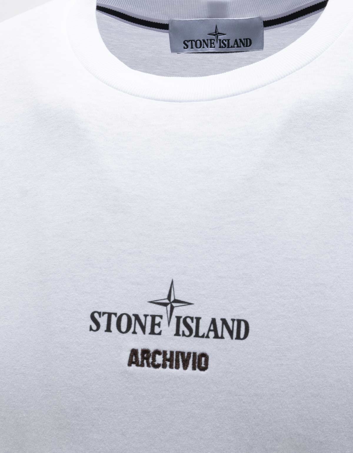 Stone Island Stone Island White Archivio Logo T-Shirt