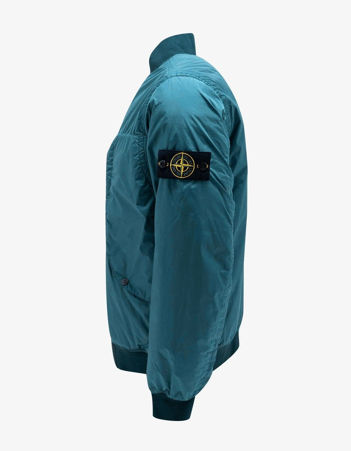 Stone Island Teal Green Garment Dyed Bomber Jacket Zoo Fashions