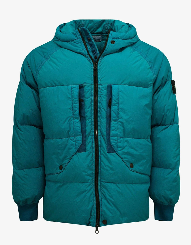 Stone Island Turquoise Blue Garment Dyed Down Jacket – Zoo Stone Island Turquoise Blue Garment Dyed Down Jacket – Zoo