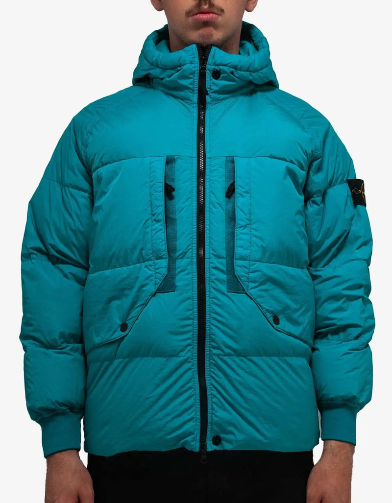 Stone Island Turquoise Blue Garment Dyed Down Jacket – Zoo Stone Island Turquoise Blue Garment Dyed Down Jacket – Zoo