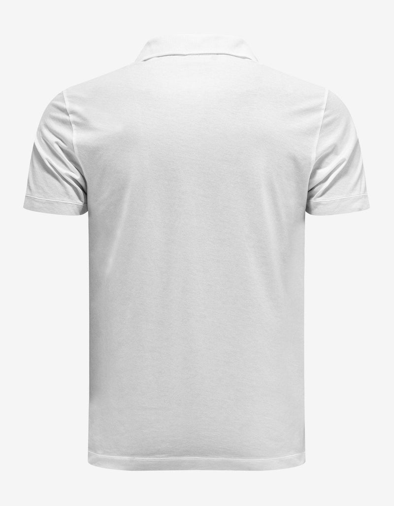 Stone Island White Compass Logo Polo T-Shirt