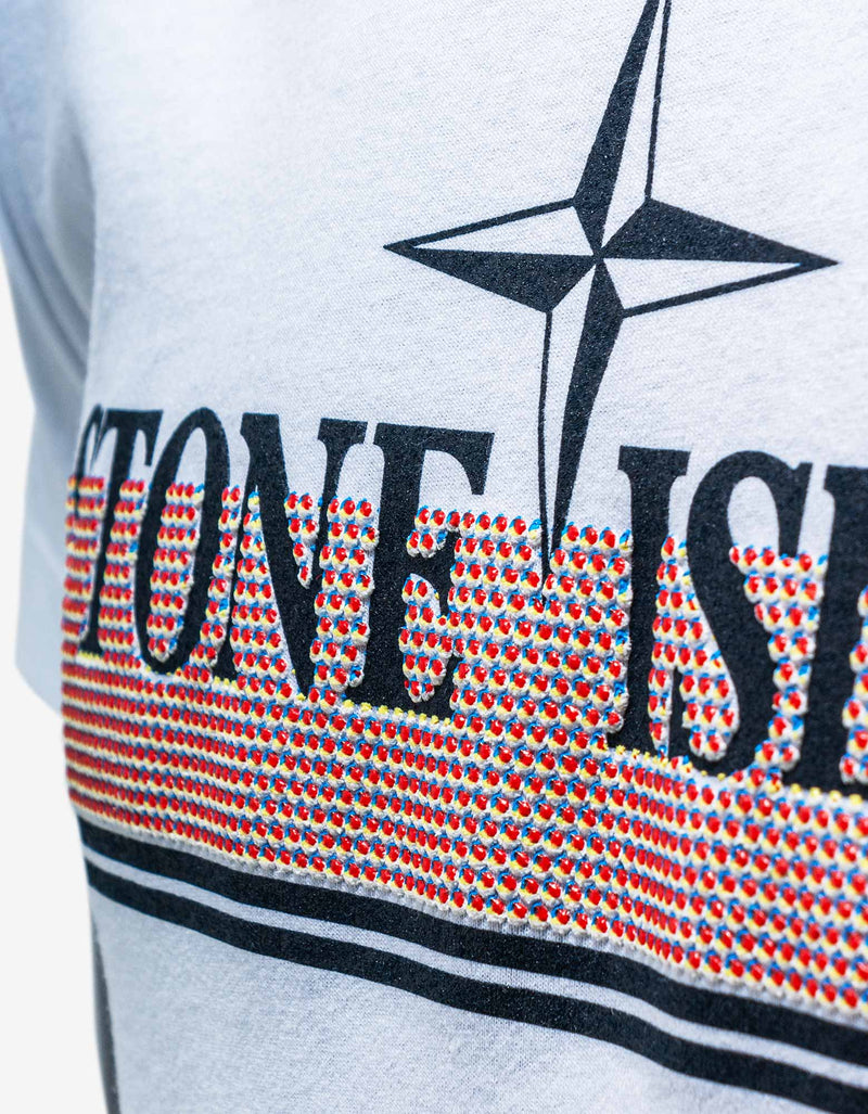 Stone Island White Tricromia One Print T-Shirt