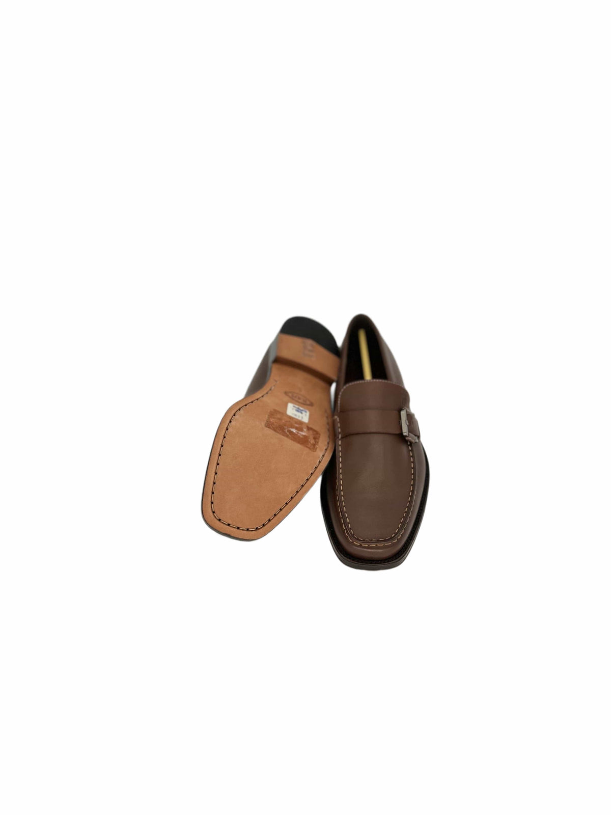 TODS Brown Leather Buckle Loafer