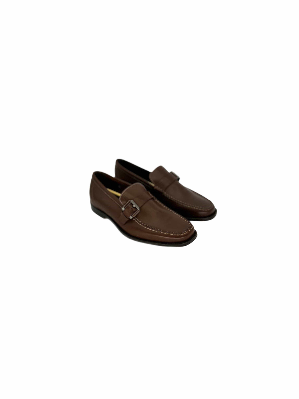 TODS Brown Leather Buckle Loafer