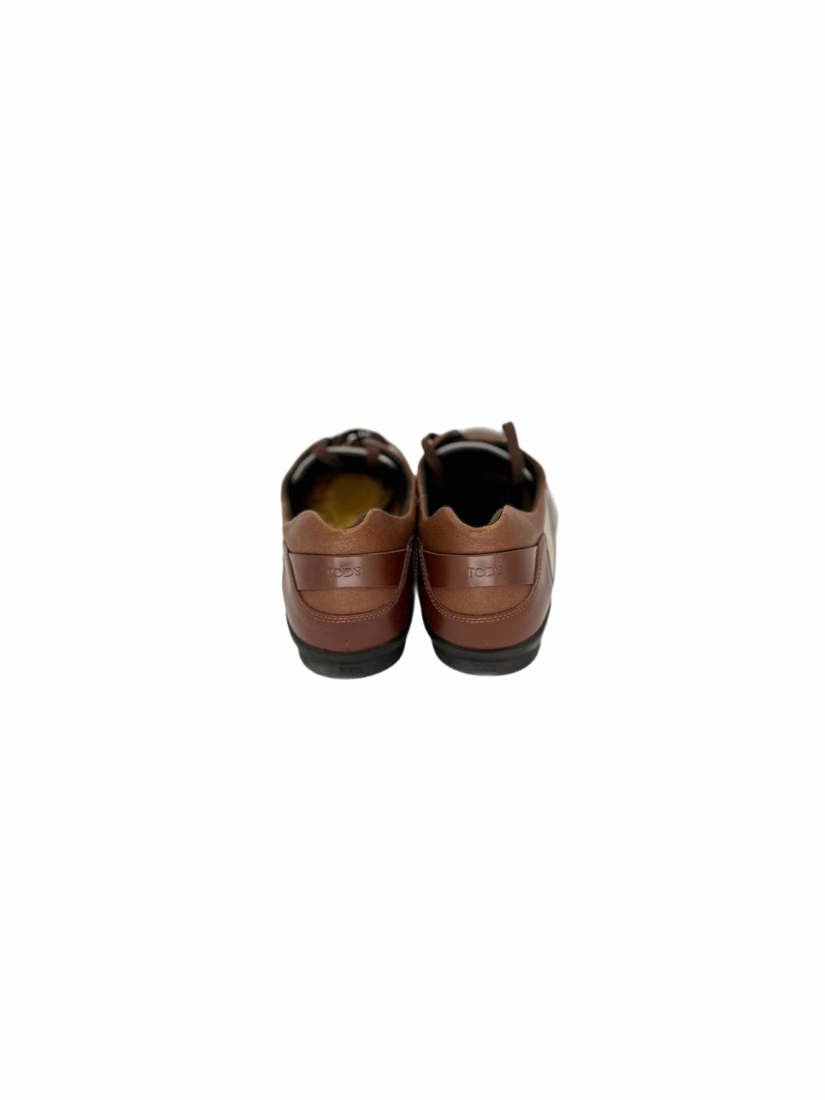 TODS Brown Leather With Canvas Detail Runner Trainers