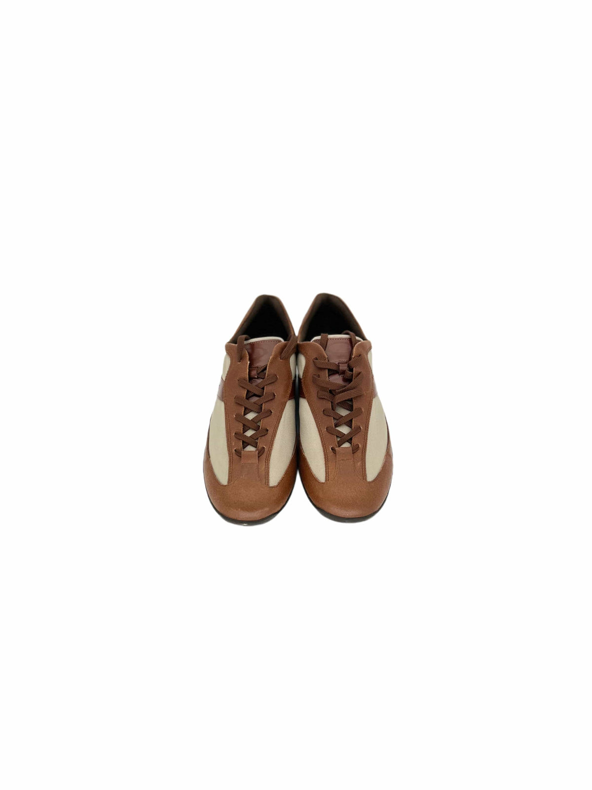 TODS Brown Leather With Canvas Detail Runner Trainers