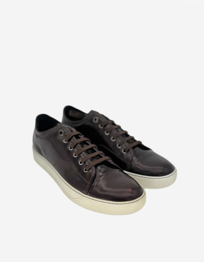 Lanvin Bordeaux Hi Shine Tennis Trainers AM5DBB1VINP8A 39
