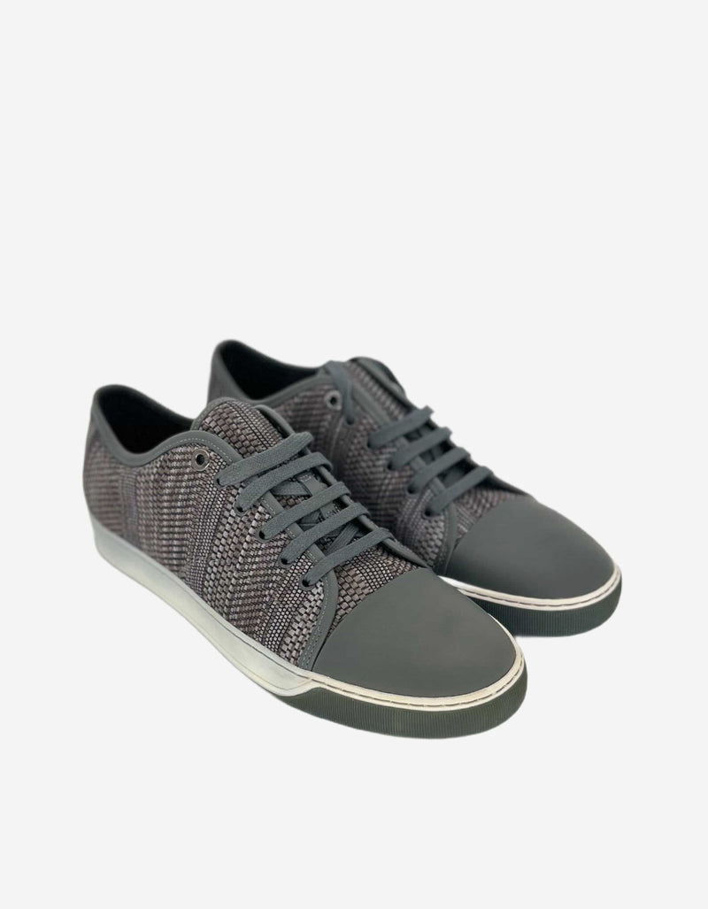 Lanvin Grey Bi-Fabric Tennis Trainers AM5DBB1VVT6A1 