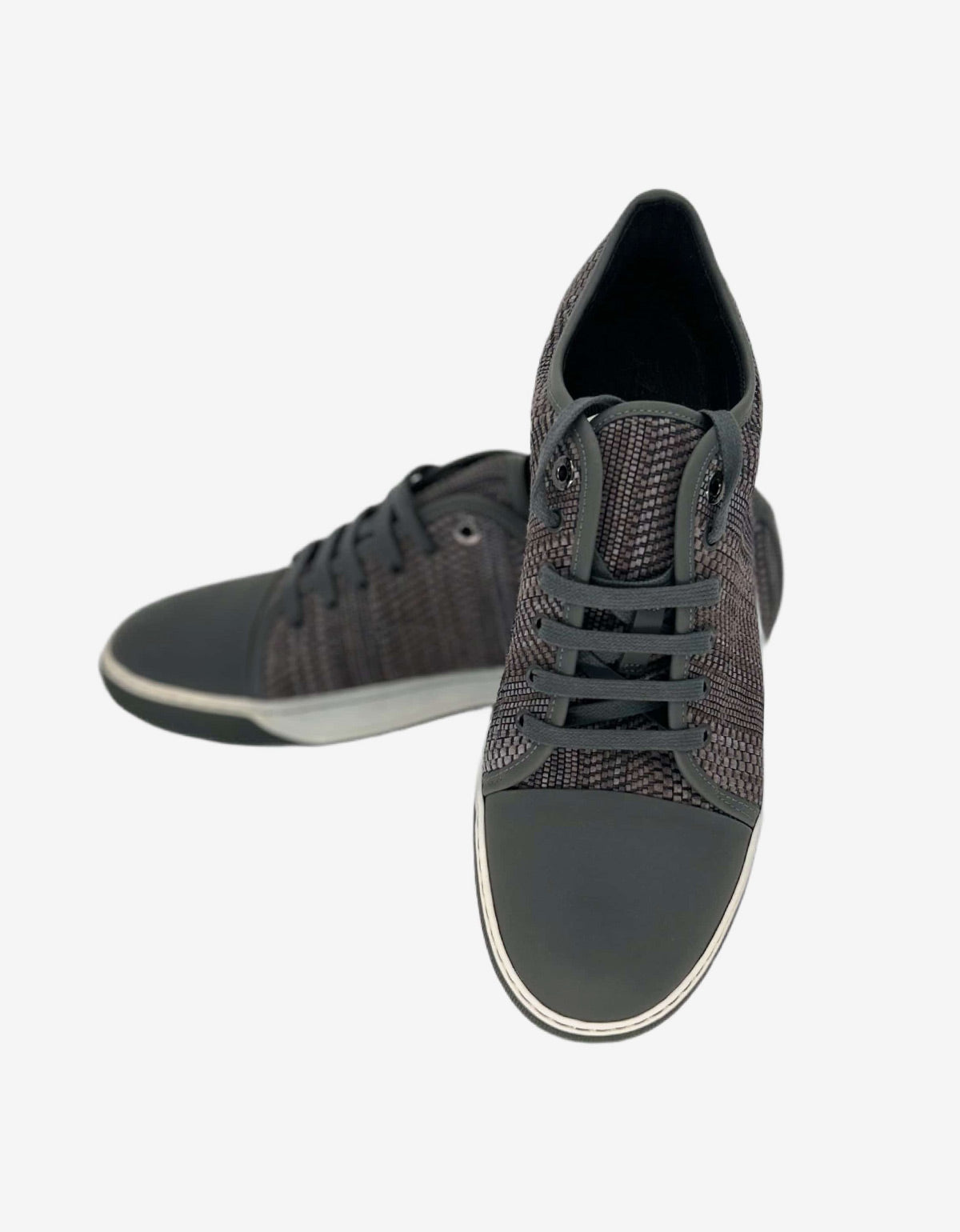 Lanvin Grey Bi-Fabric Tennis Trainers AM5DBB1VVT6A1 