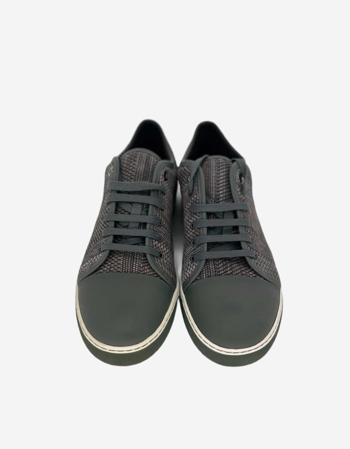 Lanvin Grey Bi-Fabric Tennis Trainers AM5DBB1VVT6A1 