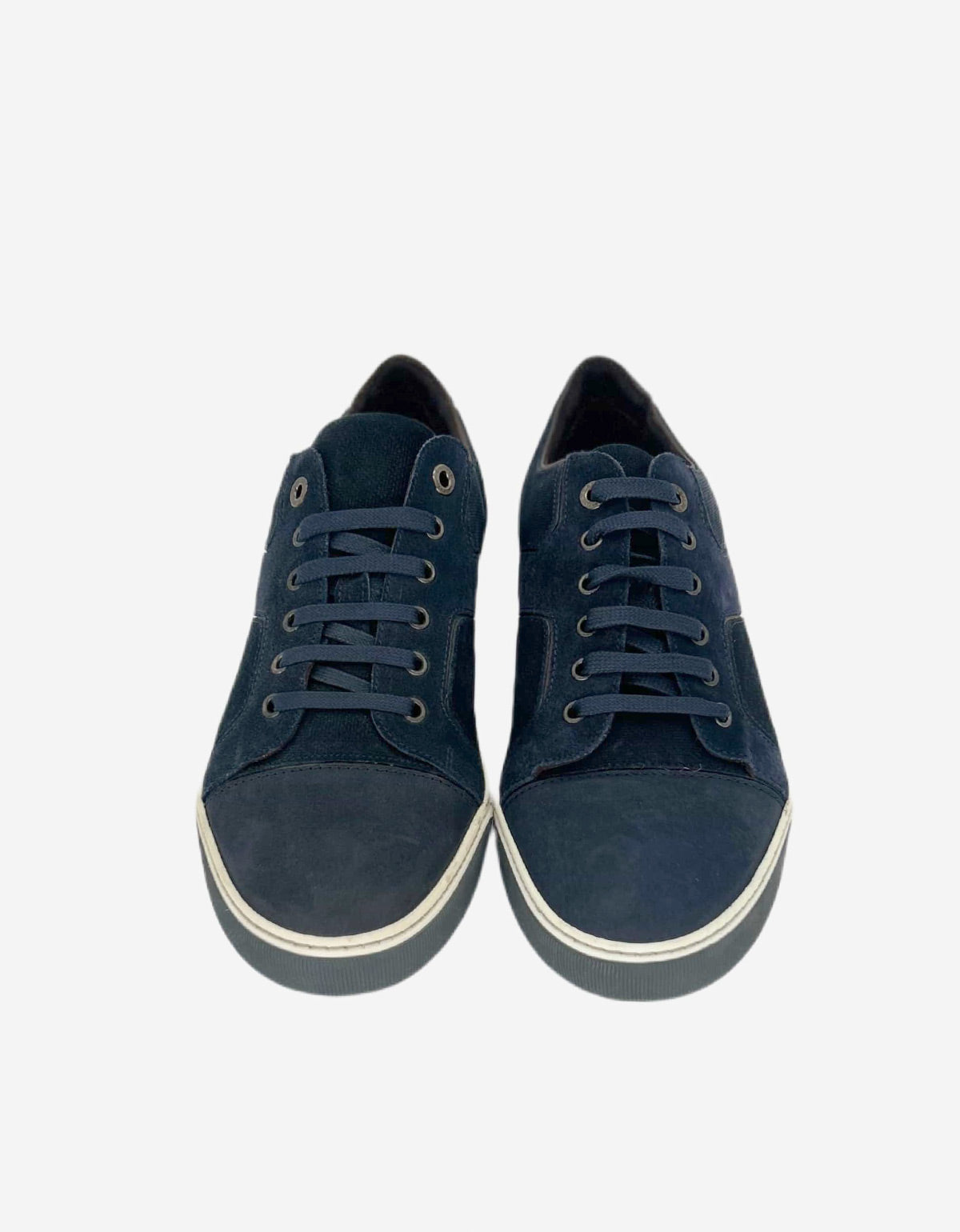 Lanvin Navy Wool Felt Tennis Sneaker AM5PBP1VLI4A1 2022 BLUE