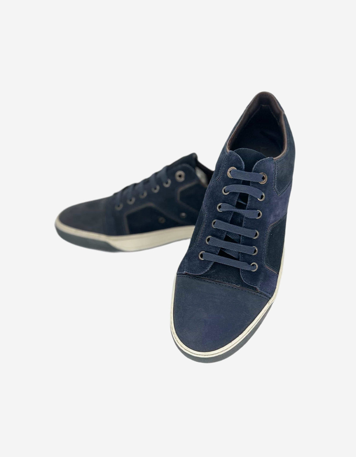 Lanvin Navy Wool Felt Tennis Sneaker AM5PBP1VLI4A1 2022 BLUE
