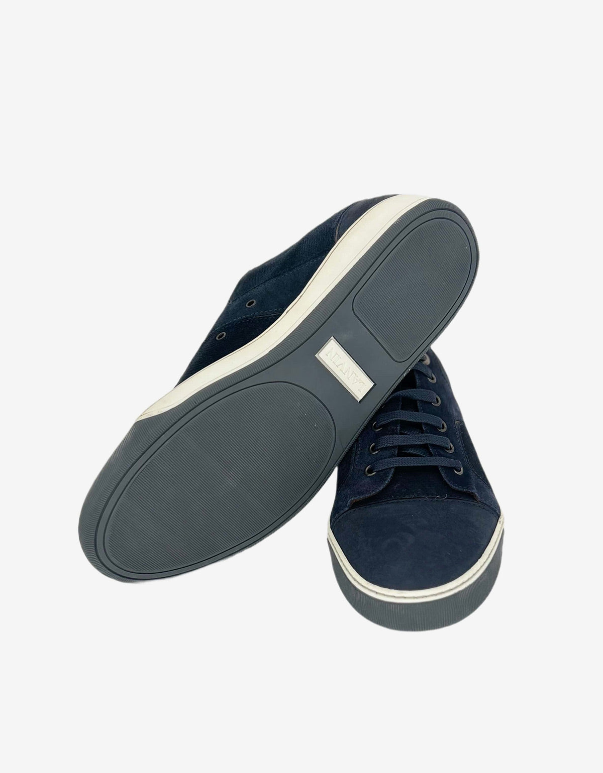 Lanvin Navy Wool Felt Tennis Sneaker AM5PBP1VLI4A1 2022 BLUE