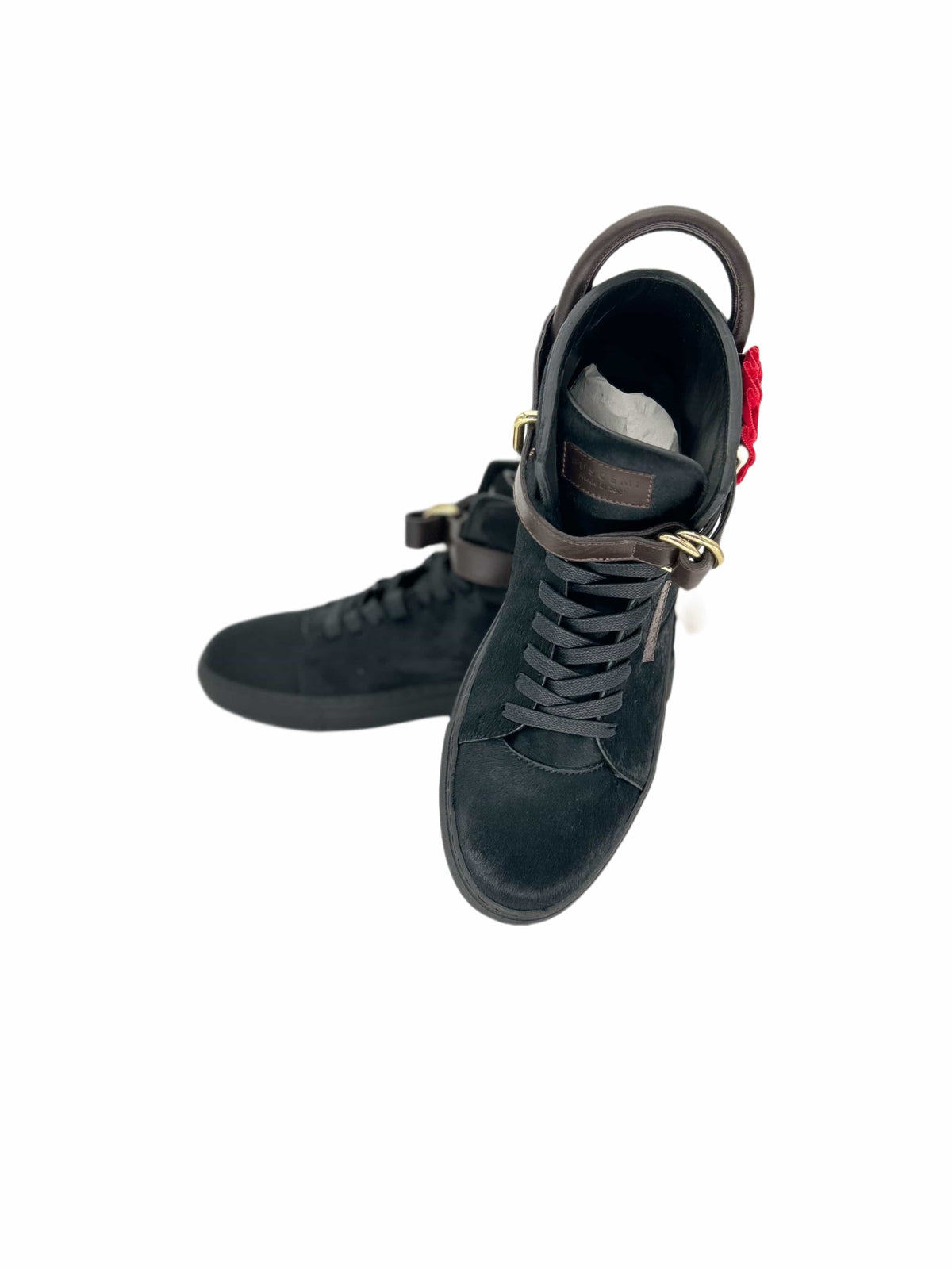 Triple Crown Black 100mm High Top Trainers
