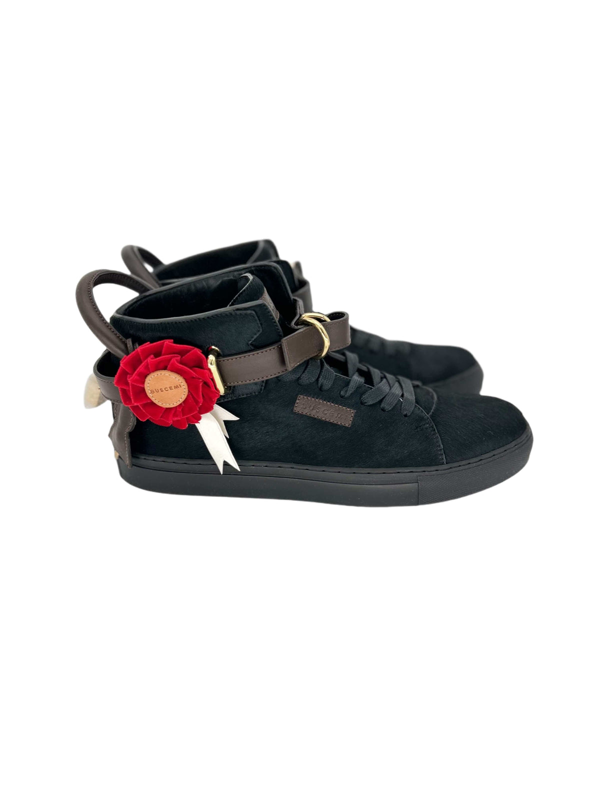 Triple Crown Black 100mm High Top Trainers