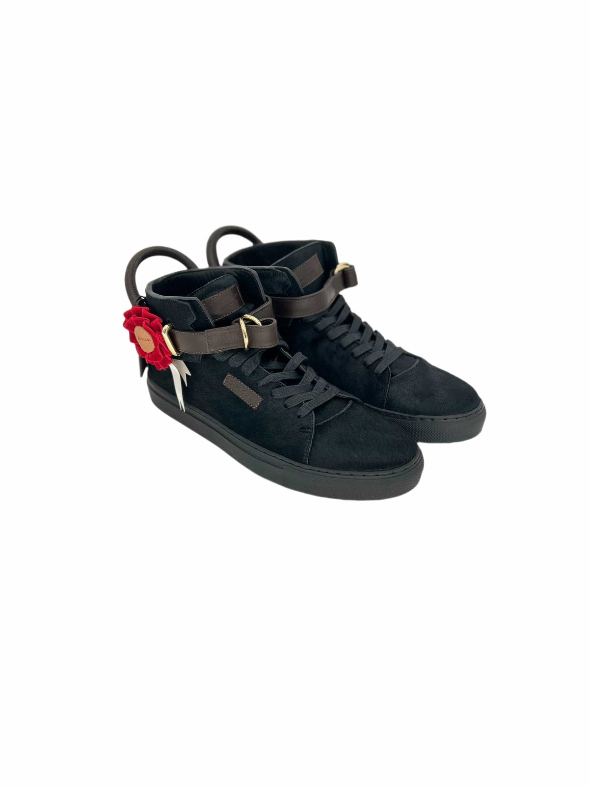 Triple Crown Black 100mm High Top Trainers