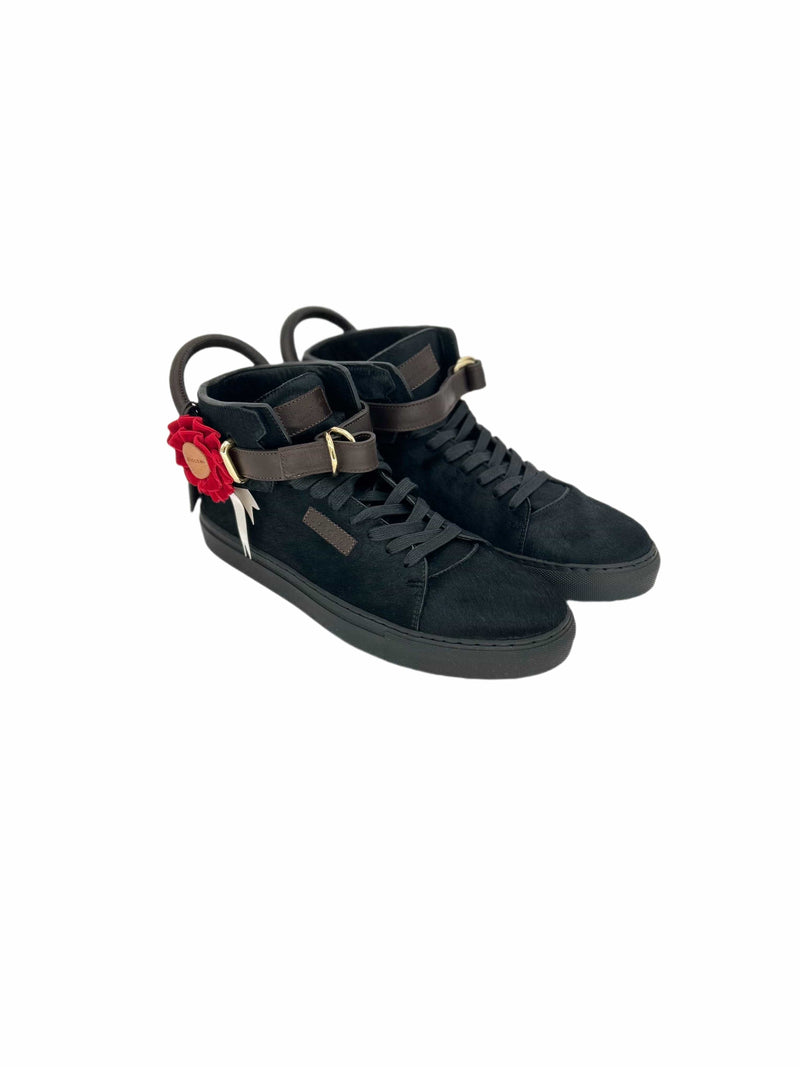 Triple Crown Black 100mm High Top Trainers