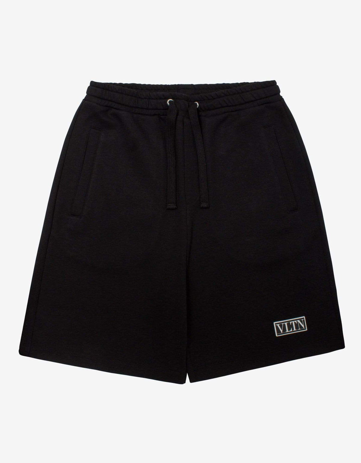 Valentino Black VLTN Tag Sweat Shorts