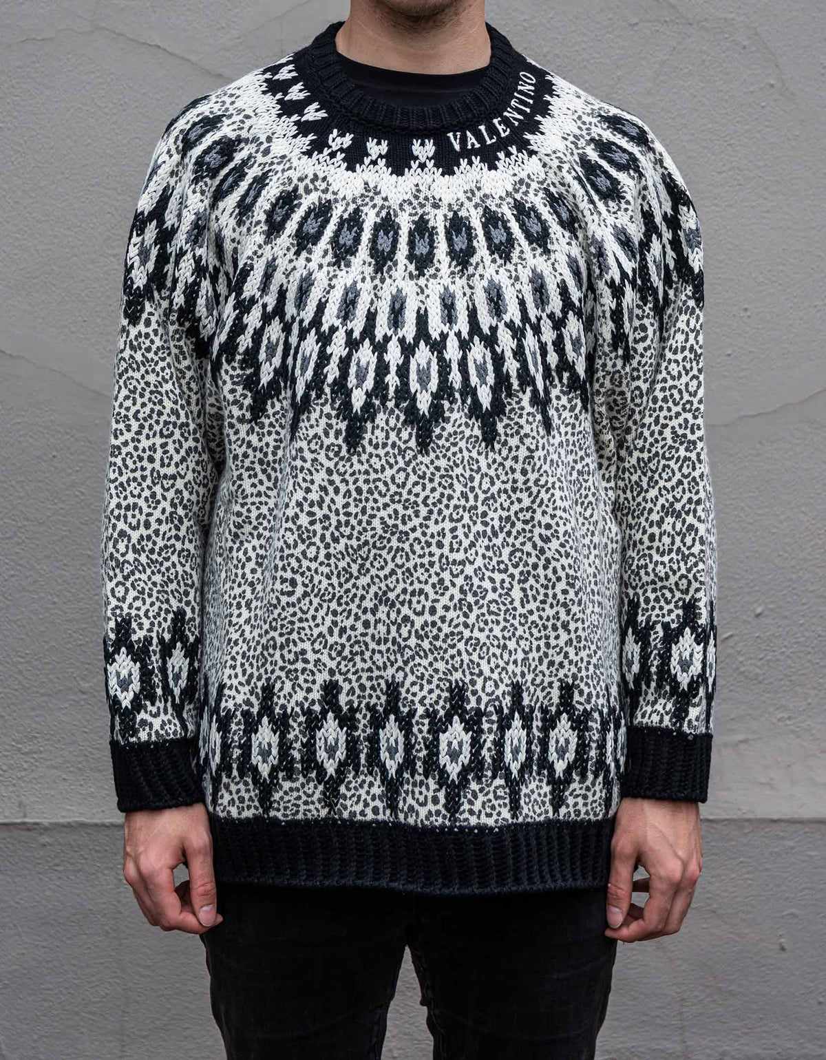 Valentino Garavani Animalier Graphic Wool Sweater