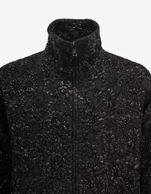 Valentino Garavani Black Nylon Brocade Jacket
