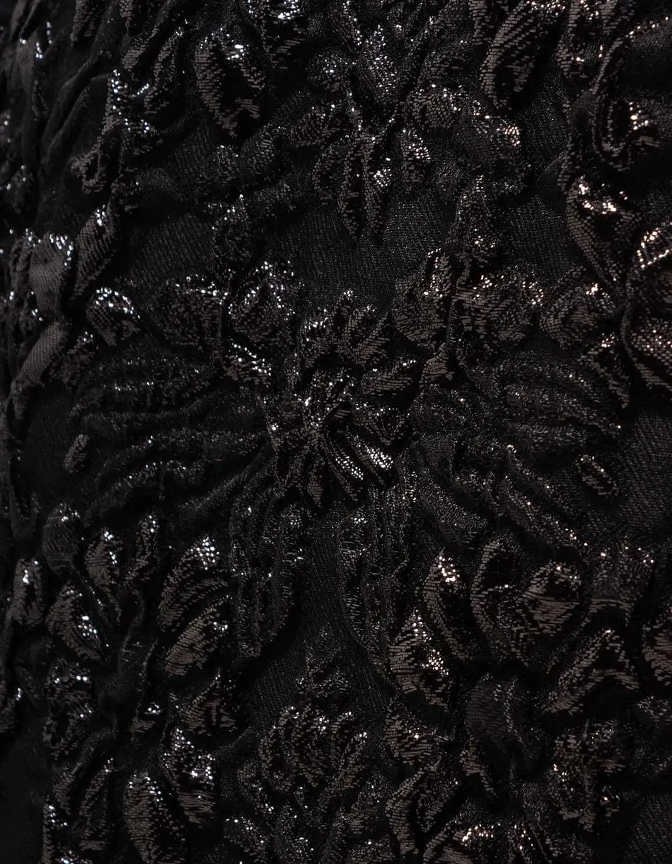 Valentino Garavani Black Nylon Brocade Jacket