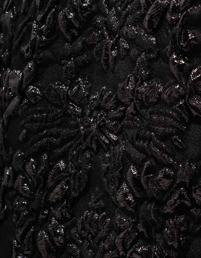 Valentino Garavani Black Nylon Brocade Jacket
