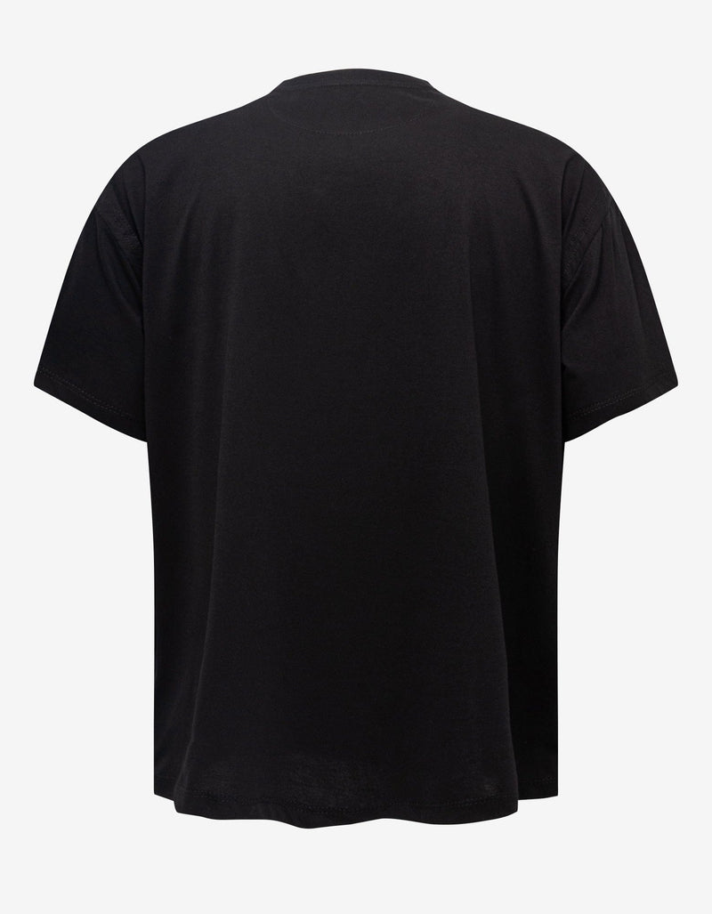 Valentino Garavani Black Nylon Front Stud Detail T-Shirt