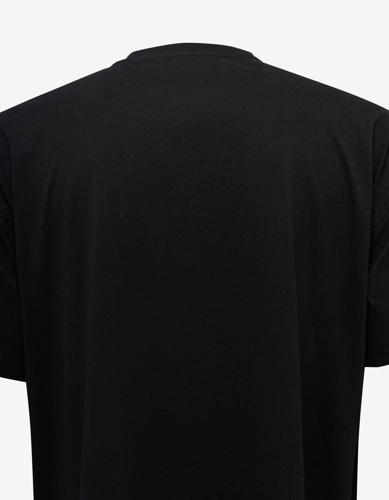 Valentino Garavani Black Nylon Front Stud Detail T-Shirt