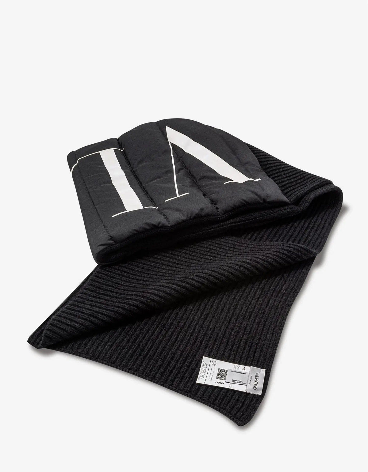 Valentino Garavani Black Padded Logo Scarf